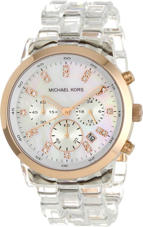 michael kors watch bands|Michael Kors clear band watch.